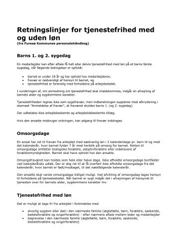 tjenestefri ved dødsfald foa
